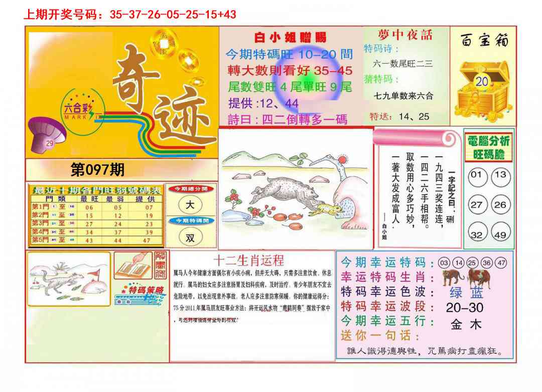 097期九龍奇迹A(推荐)[图]